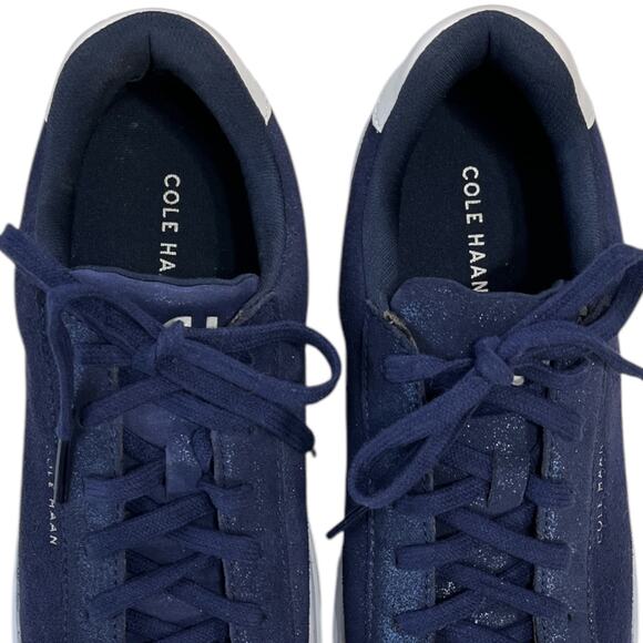 Cole Haan GC Daily Suede Sneaker Navy Blue Crosscourt Womens sz 9 - Picture 8 of 14